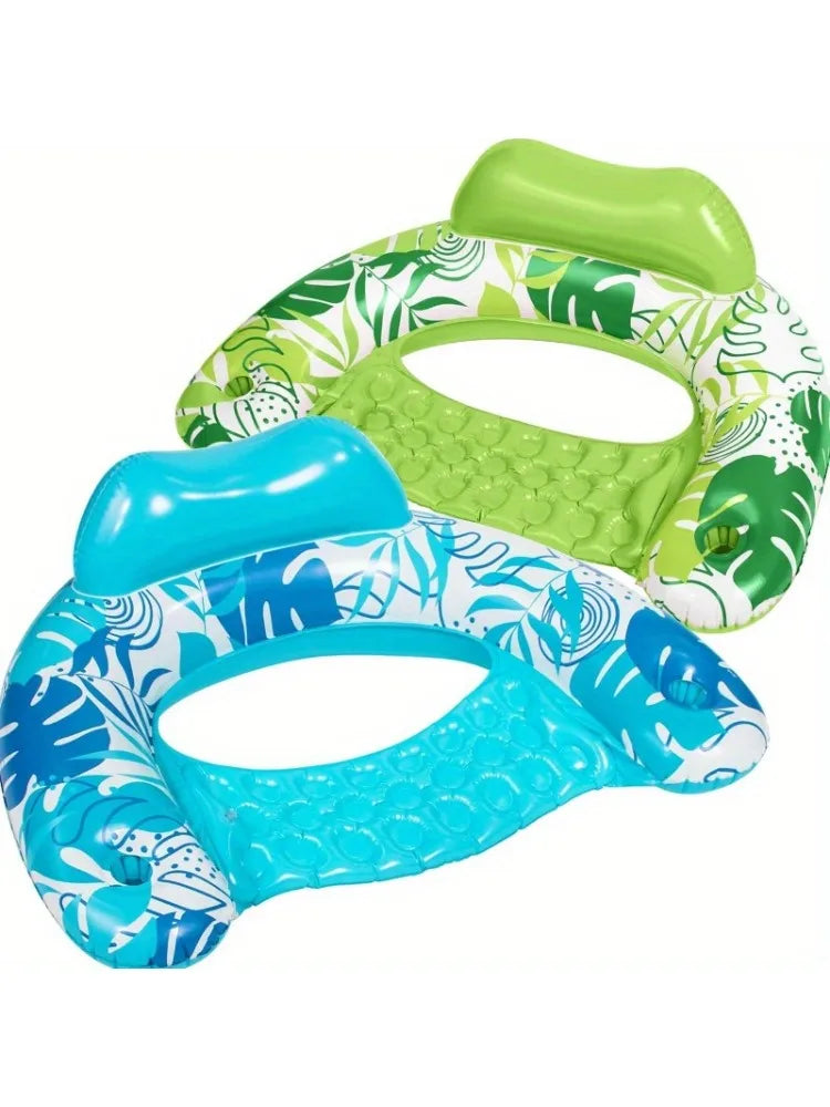 Inflatable Pool Chairs with Cup Holders | Summer Water Fun