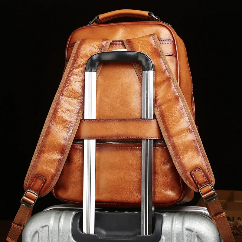 Men's Advanced Leather Backpack | Large Capacity Casual Bag
