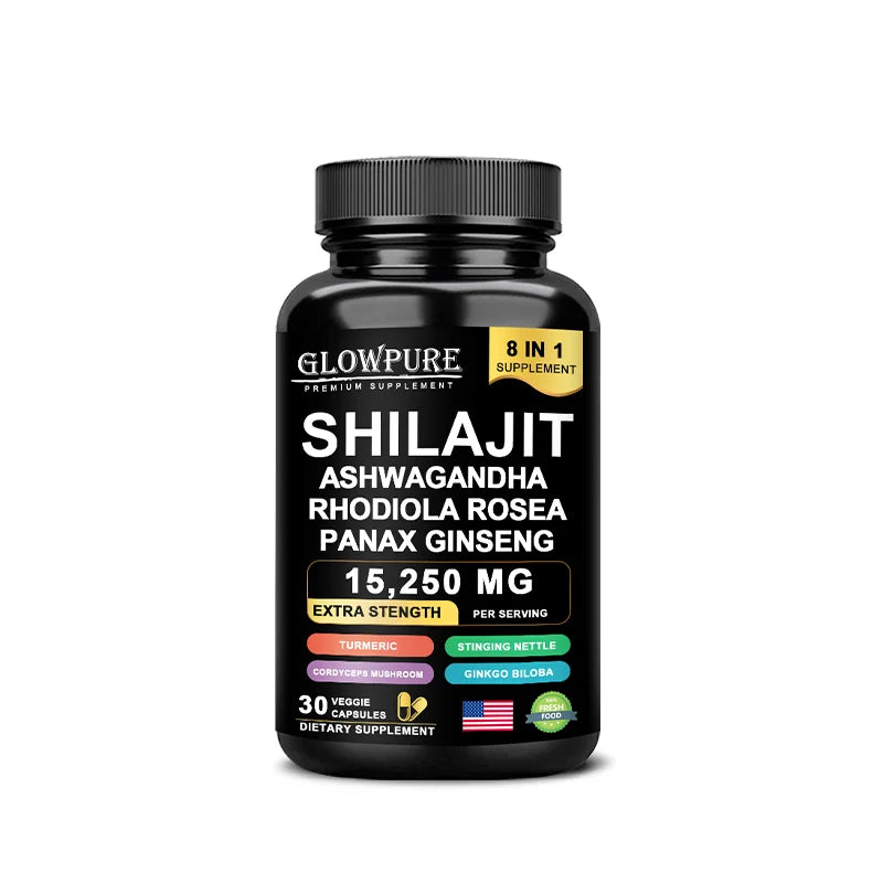 8-in-1 Shilajit Supplement with Ginseng & Ashwagandha