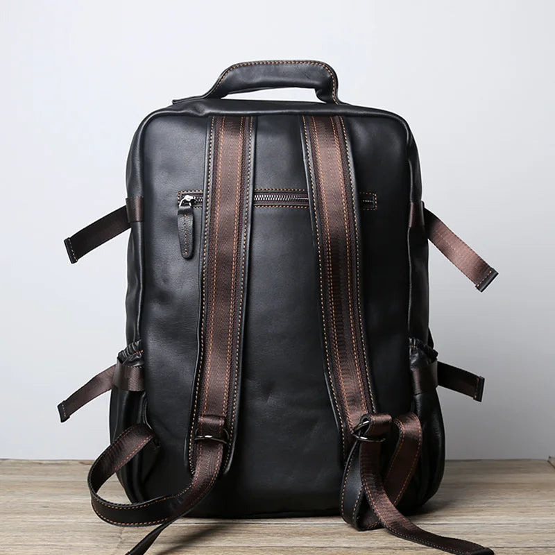 Vintage Cowhide Men's Backpack | Large Capacity Casual Bag