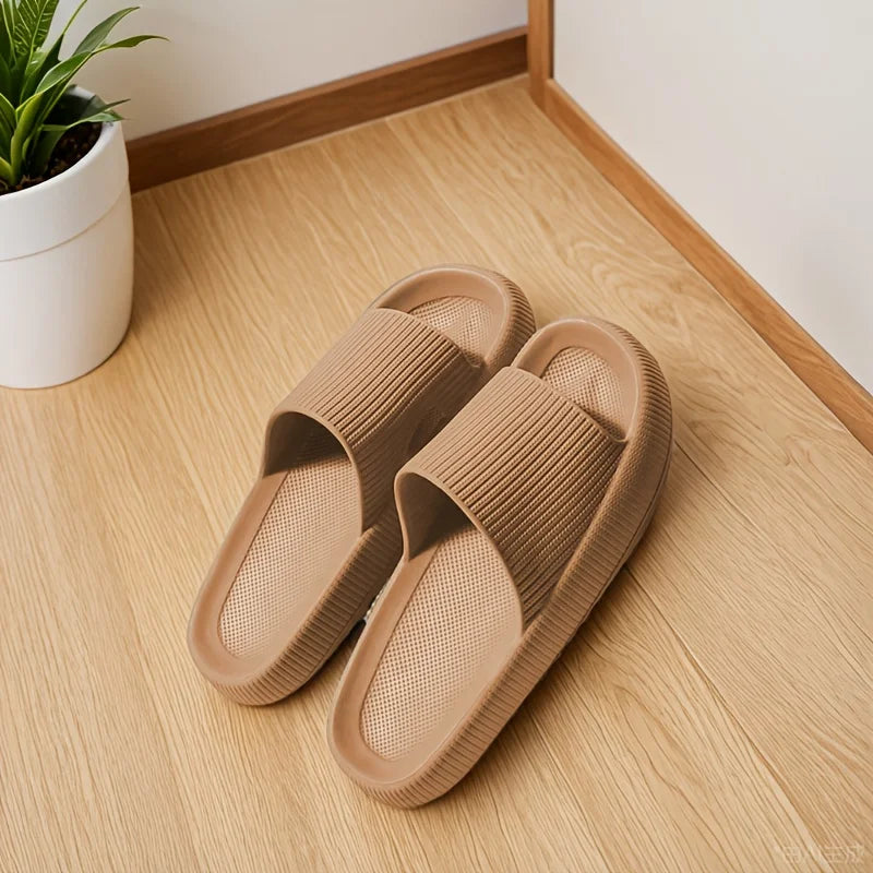 Thick-Soled Cool Indoor Slippers for Couples | Summer Comfort