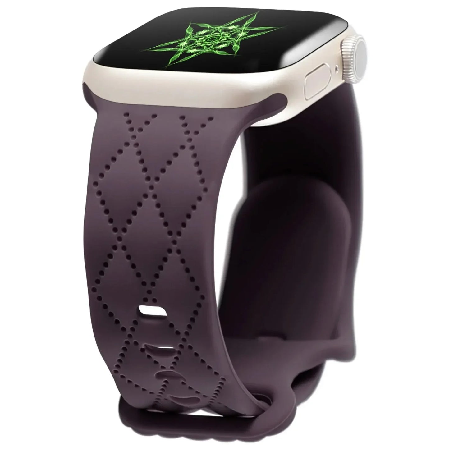 Stylish Engraved Silicone Watch Strap for Apple Watch