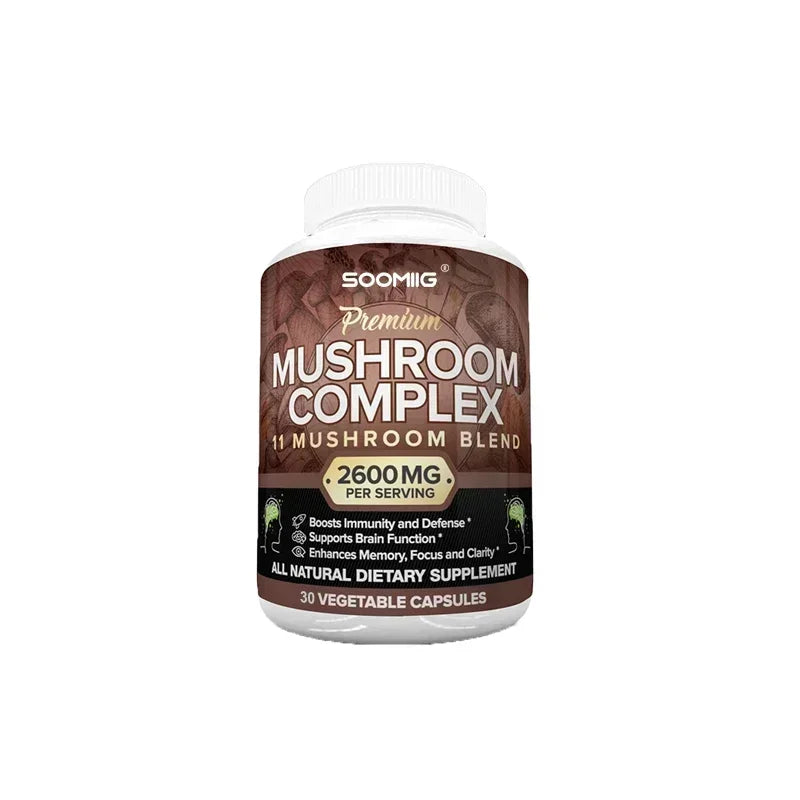 Mushroom Complex Capsules | Boost Memory, Focus & Energy