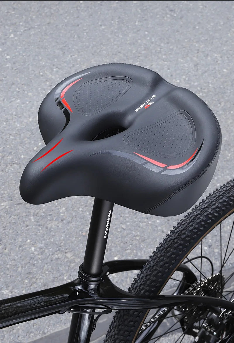 Oversize Comfortable Bicycle Saddle | Breathable Bike Seat Cushion