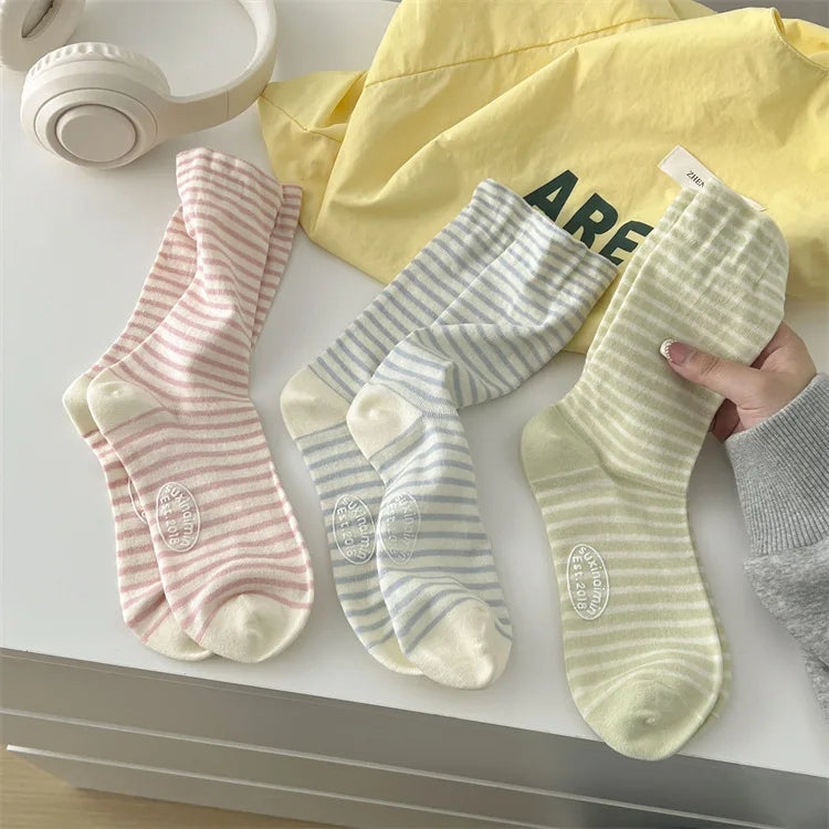 Casual Striped Women's Socks | Trendy Harajuku Streetwear