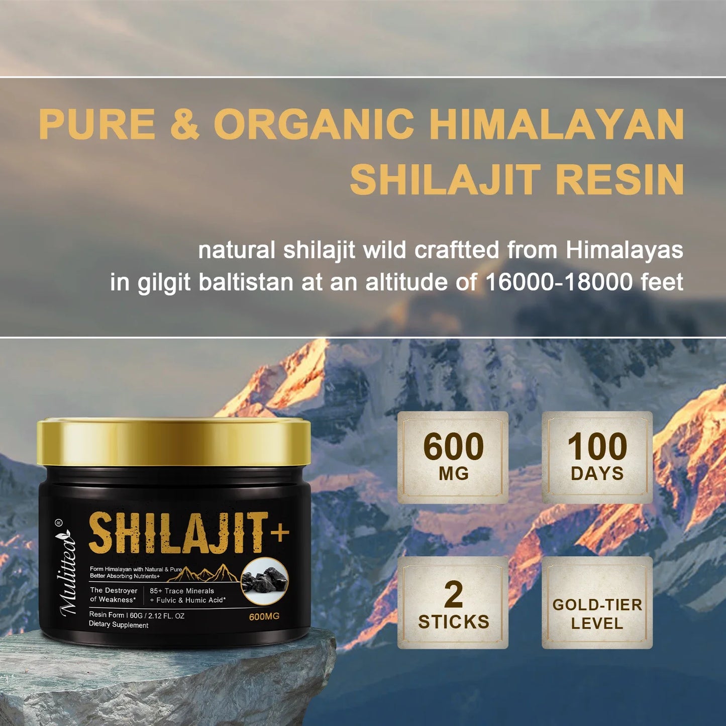 Natural Shilajit with 85+ Trace Minerals | Boost Immunity & Focus