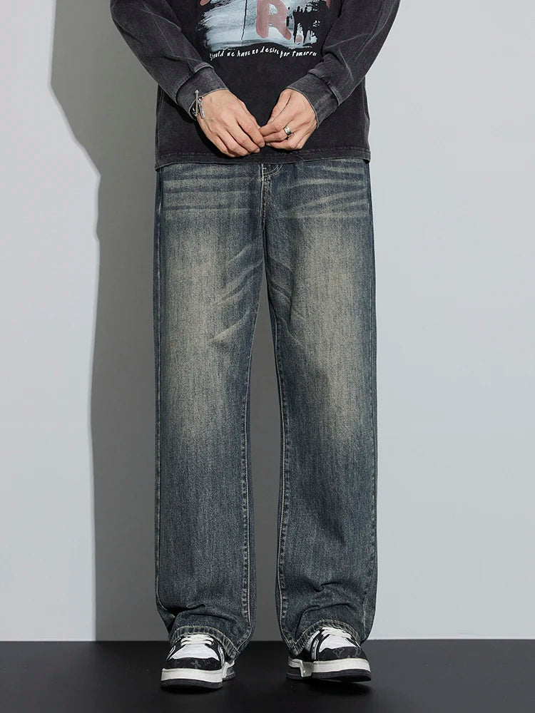 Baggy Men's Wide Leg Jeans | Retro Loose Fit Streetwear Style