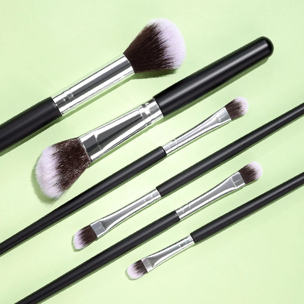 24 Piece Makeup Brush Set – Soft Bristle Synthetic Brushes with Wood Handles for Foundation, Blush, Eyeshadow, Powder & Blending – Full Face Beauty Tools