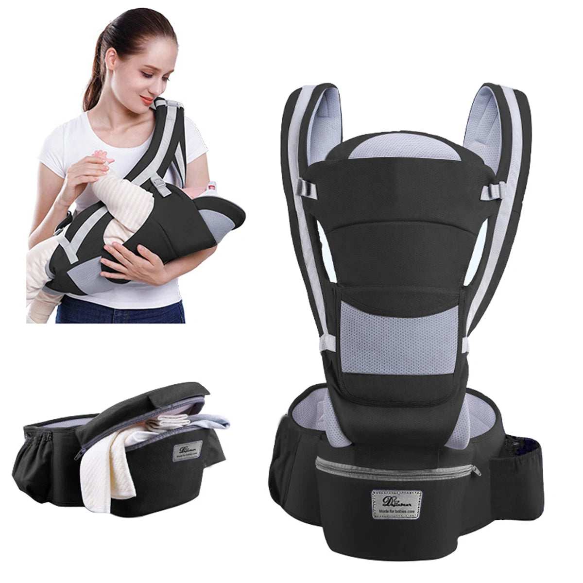 Ergonomic Baby Carrier Backpack | Comfortable Infant Hipseat Carrier