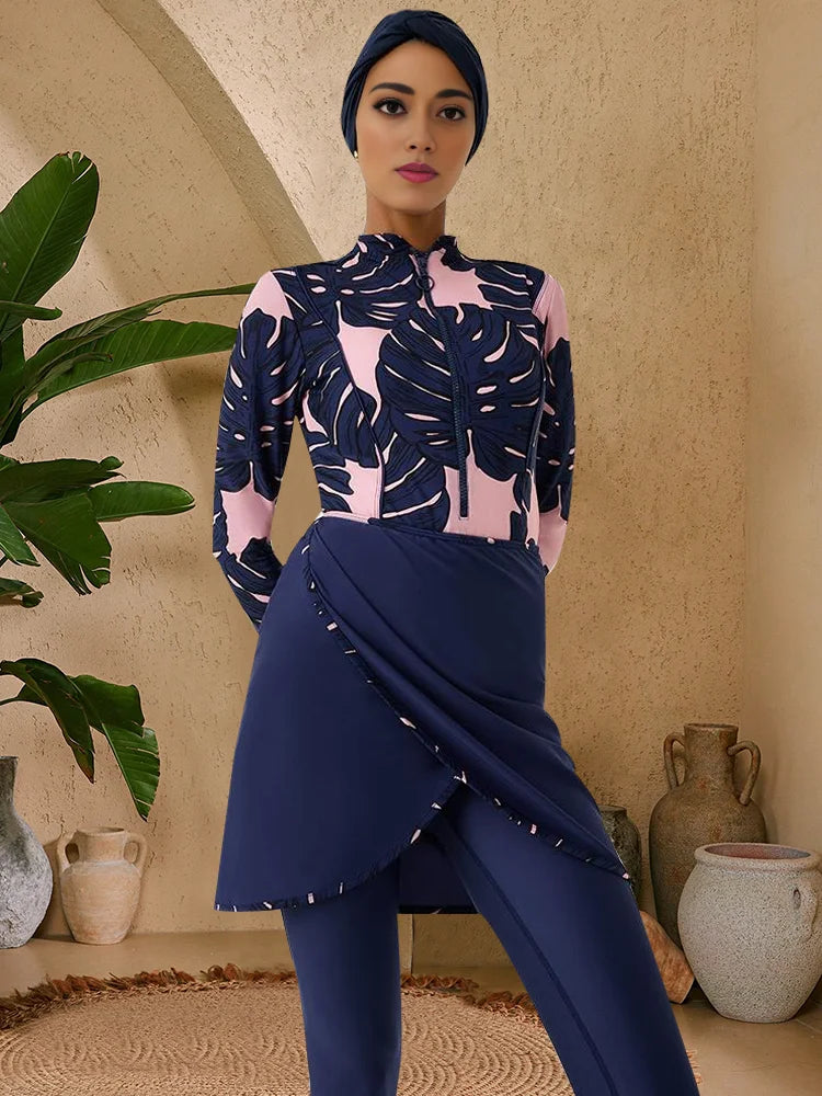 Modest Women's Burkini Swimsuit Set | Quick Drying Beachwear