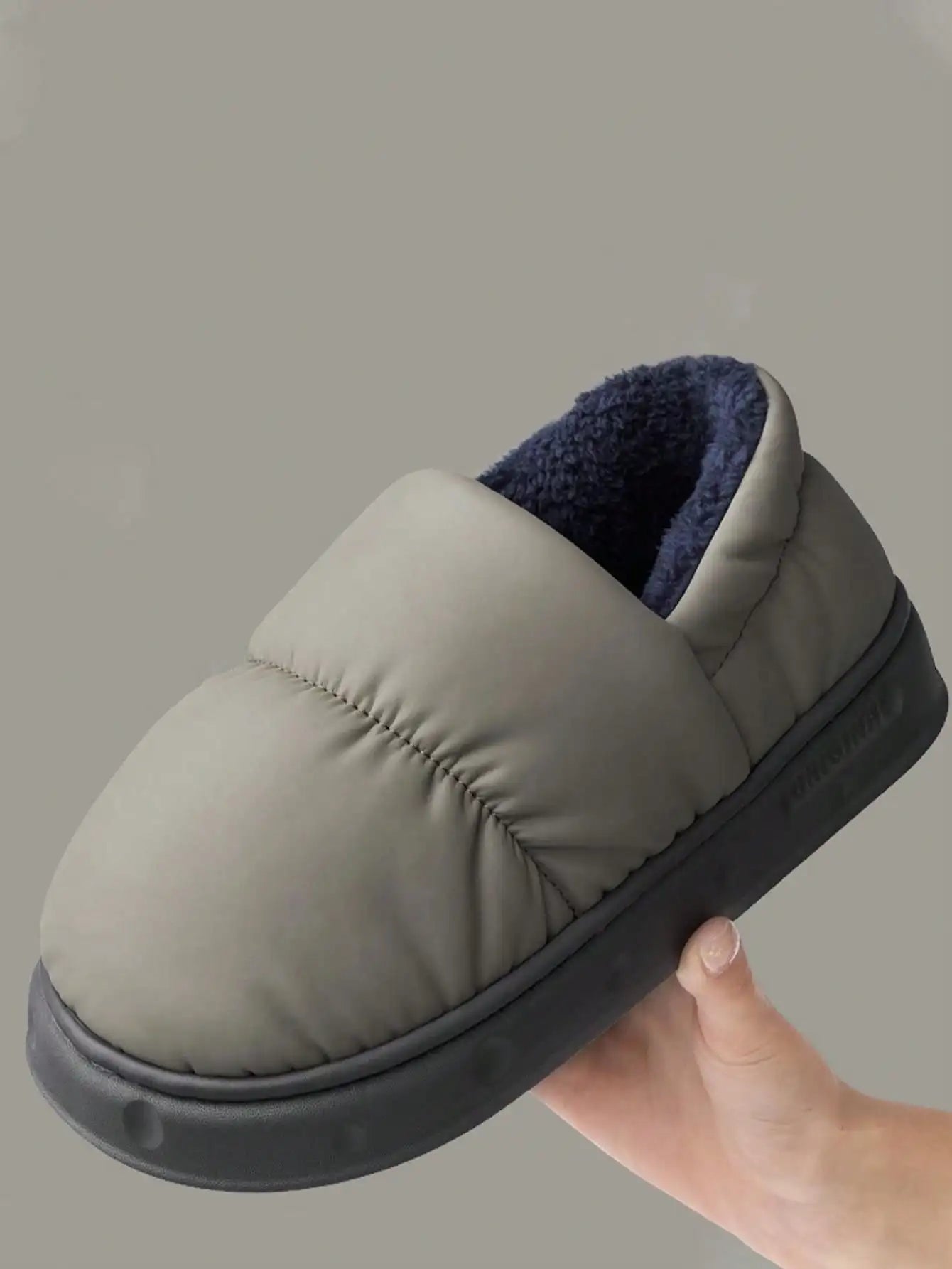 Men's Warm Plush Fleece Slippers | Cozy Non-Slip Winter Footwear