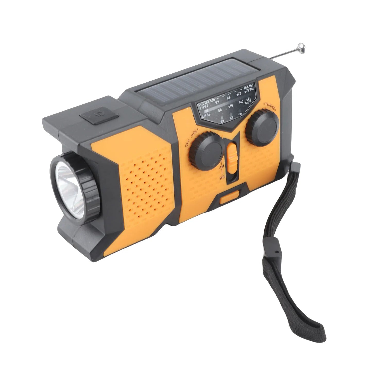 Emergency Hand-Crank Radio | USB Solar Charging for Camping