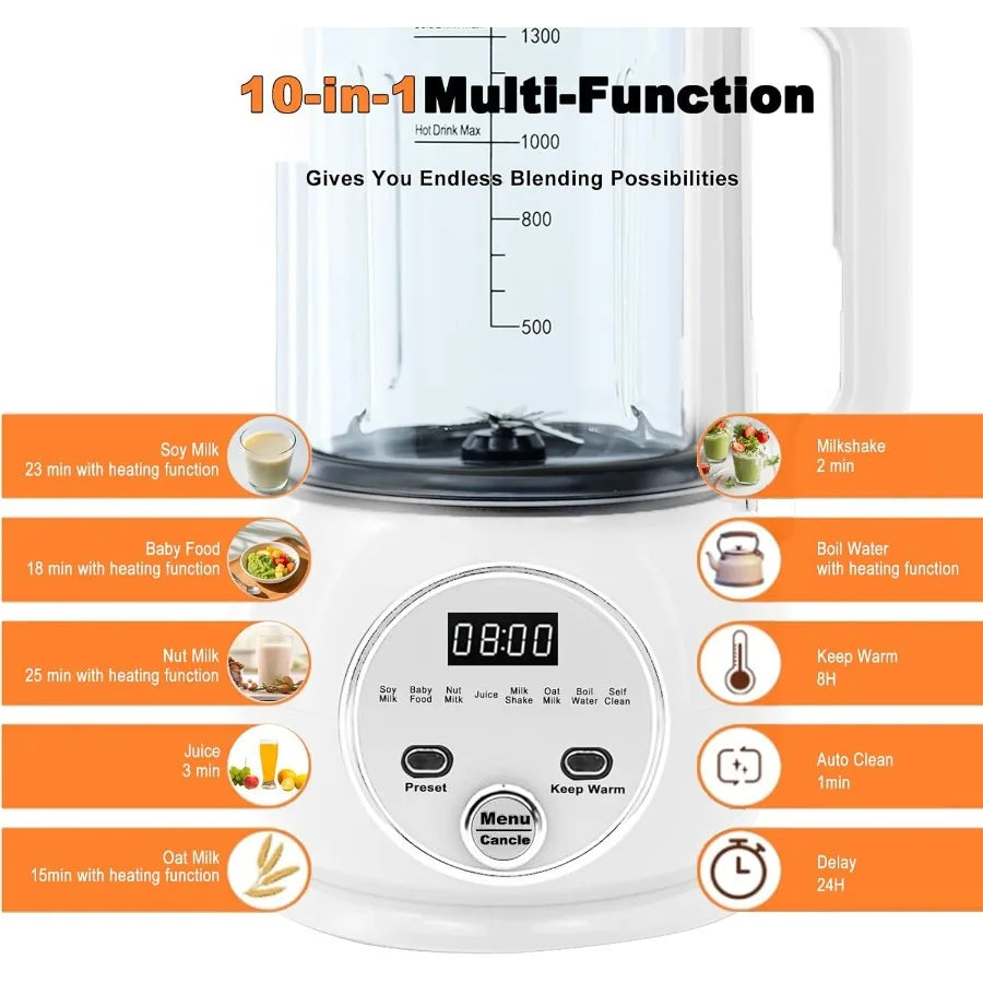 10 in 1 Nut Milk Maker | Homemade Plant-Based Milk & Baby Food