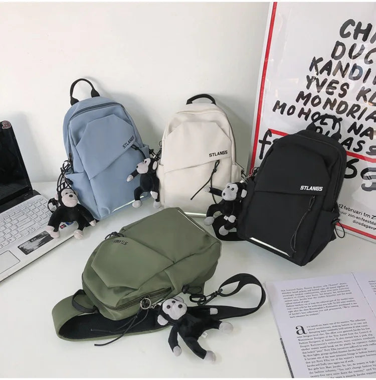 Unisex Korean Style Crossbody Bag | Lightweight & Portable