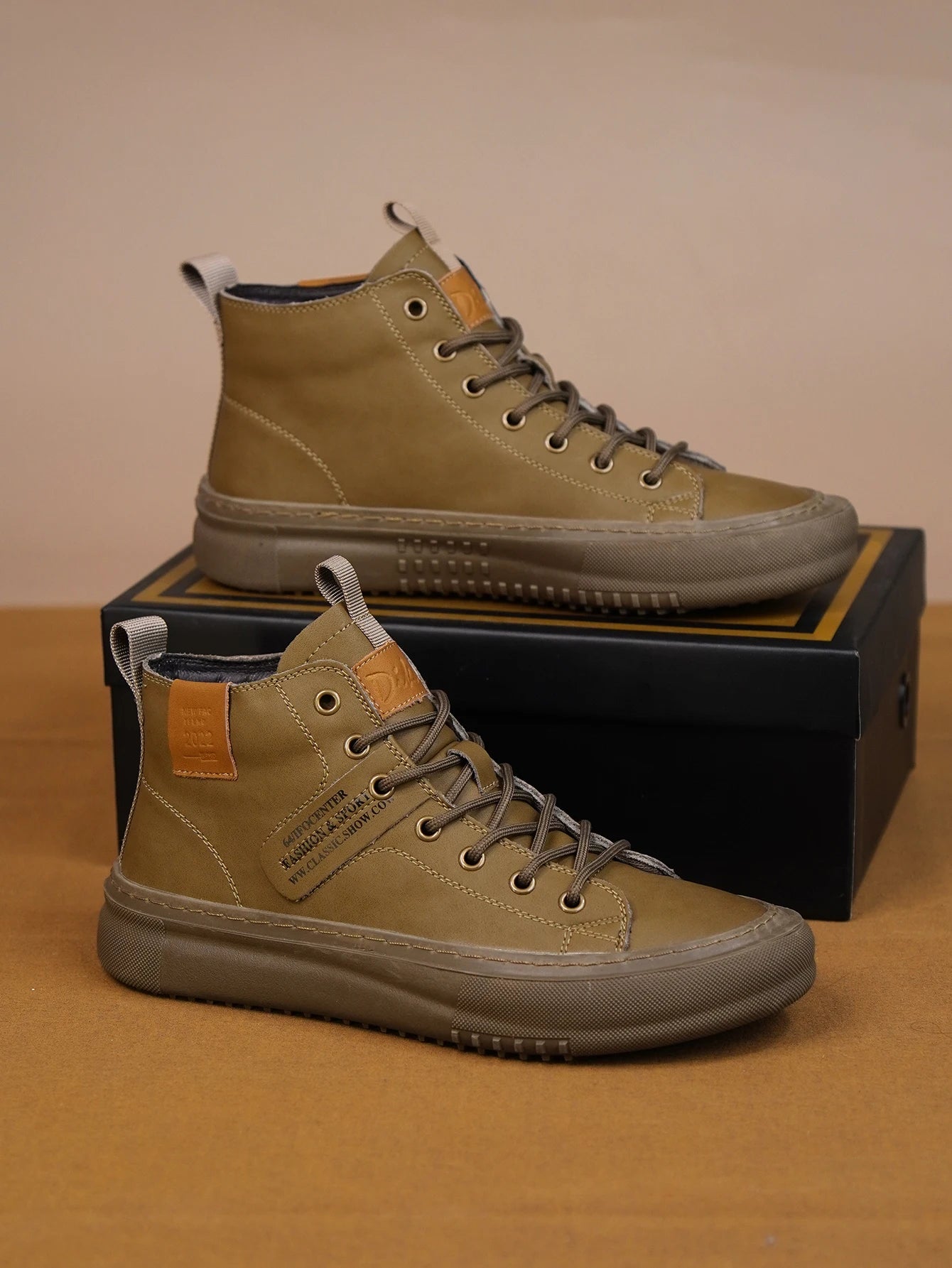 Men's High-Top Fashion Sneakers | Trendy Autumn & Winter Shoes