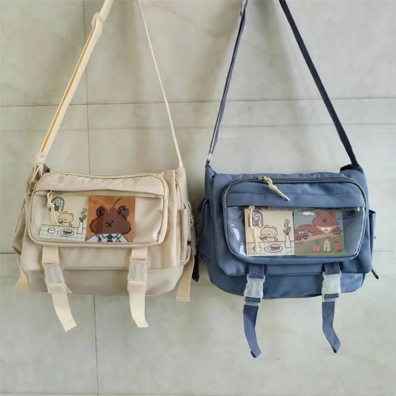 Stylish Large Capacity Crossbody Canvas Bag for Women