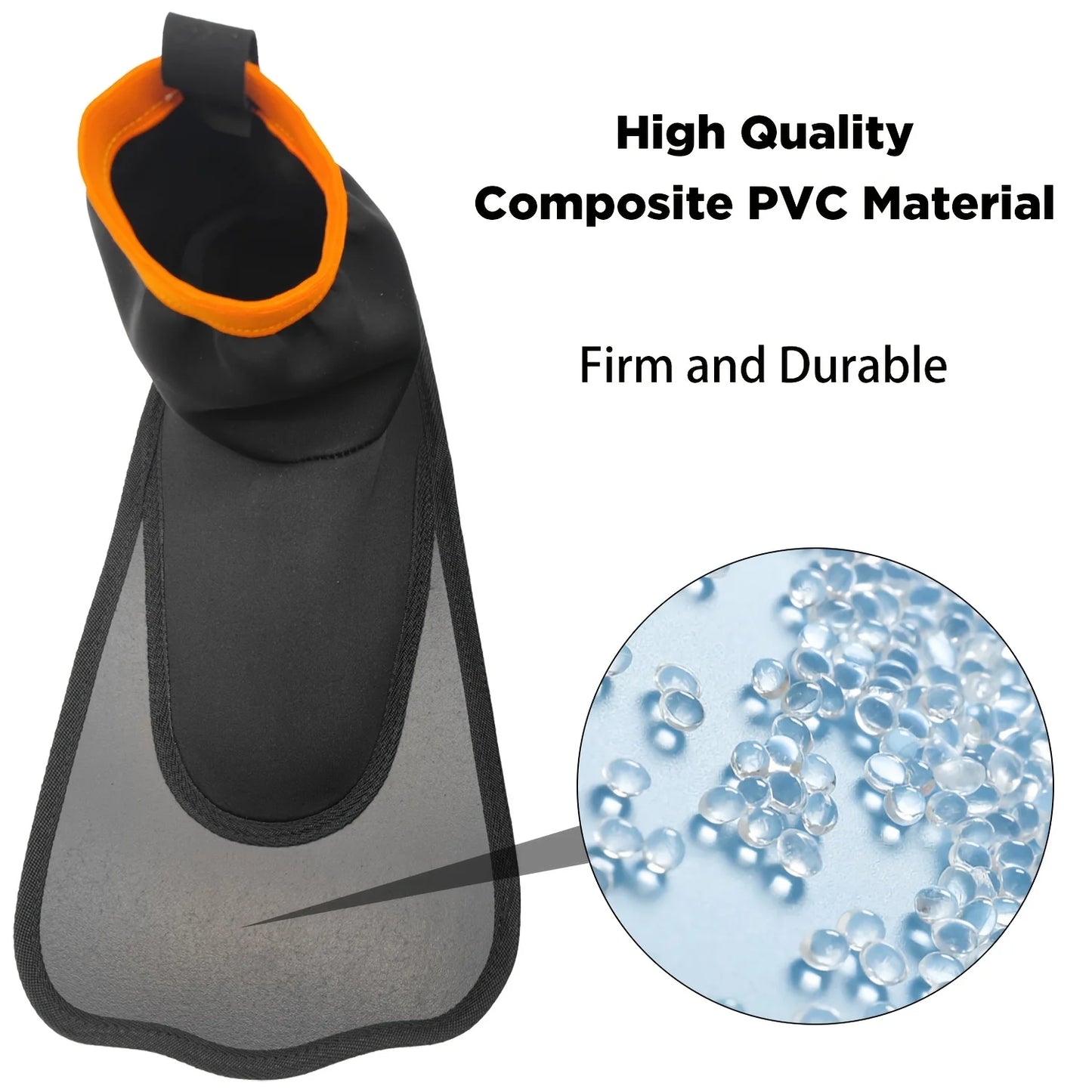 Lightweight Short Snorkel Fins for Adults | Travel-Friendly Swim Flippers