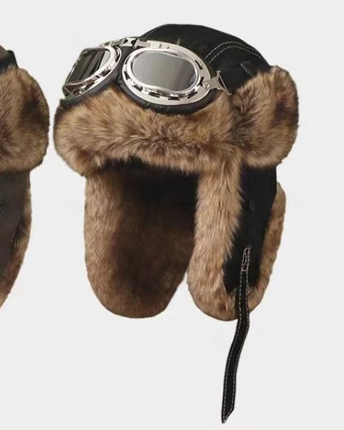 Plus Size Faux Fur Bomber Hat | Winter Windproof Trapper Cap
