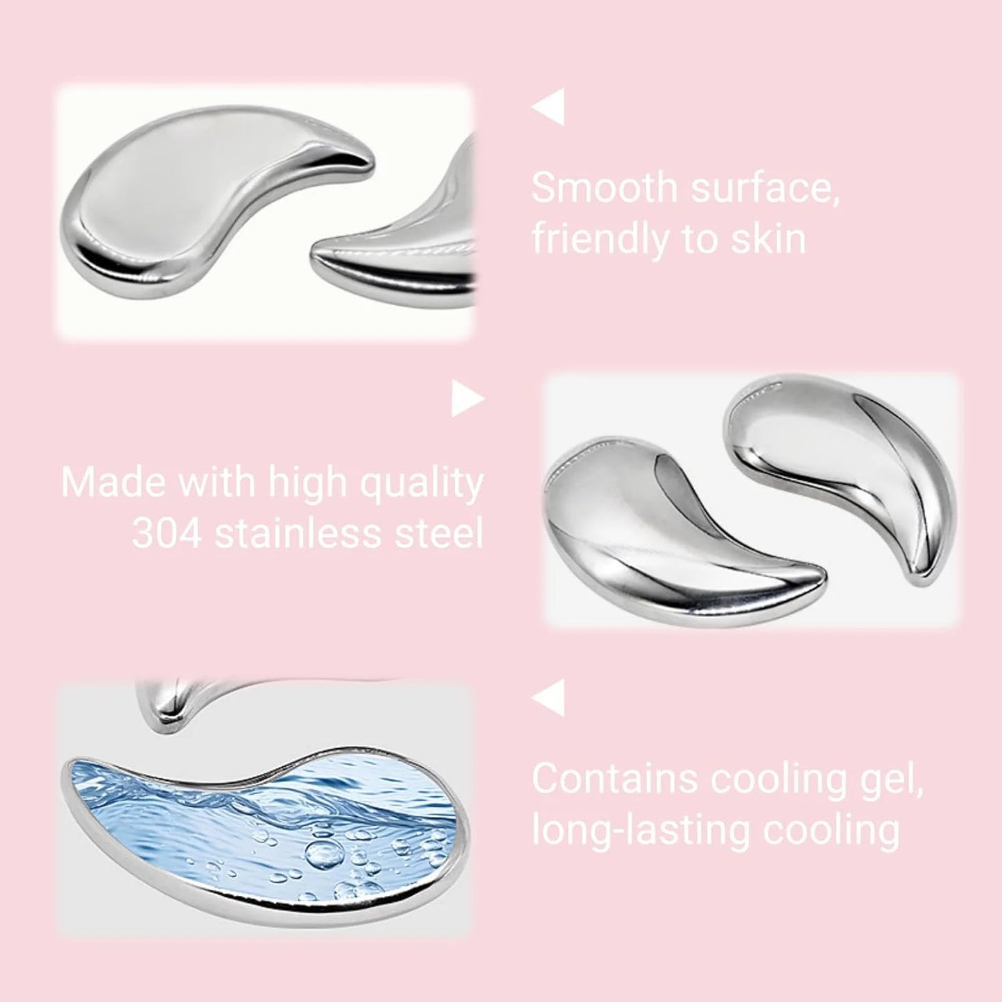 Eye Massage & Cooling Pad Set | Reduce Puffiness & Dark Circles