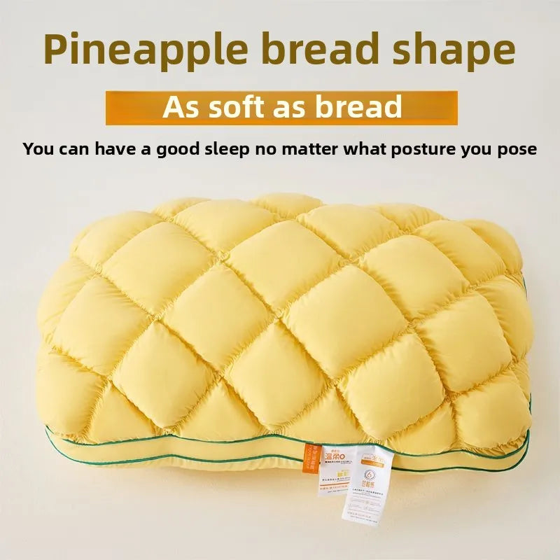 Soft Pineapple Bread Pillow | Fluffy Neck Support for Sleep