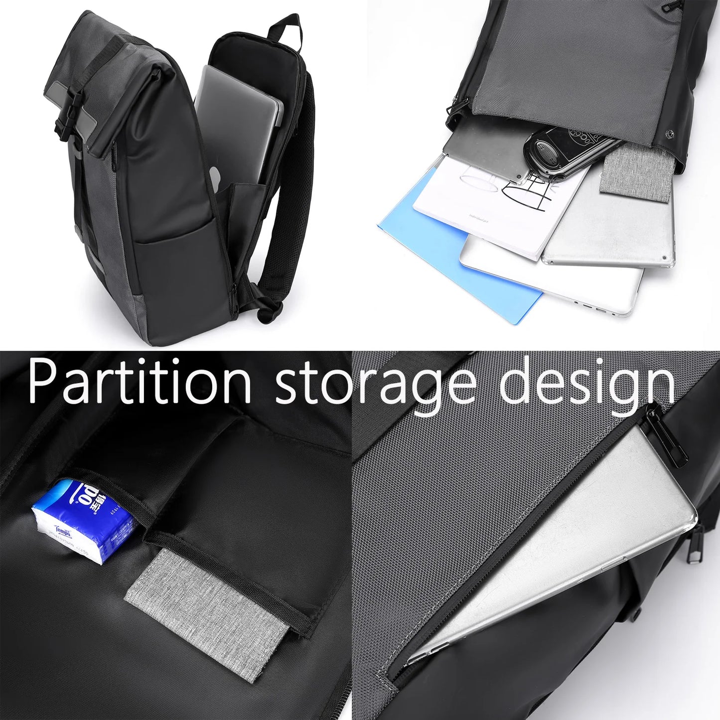 Large Capacity Expandable Travel Backpack for Laptops