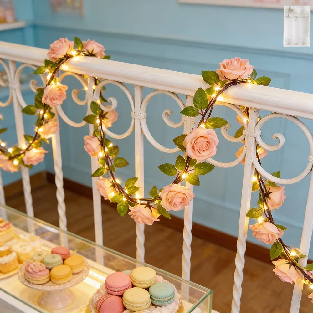 Artificial Rose Vine LED String Light | Perfect for Celebrations