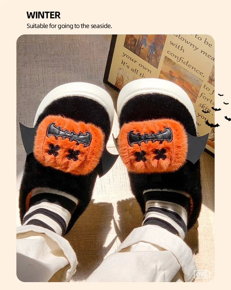 Funny Fluffy Platform Slippers | Cozy Cartoon Indoor/Outdoor Shoes