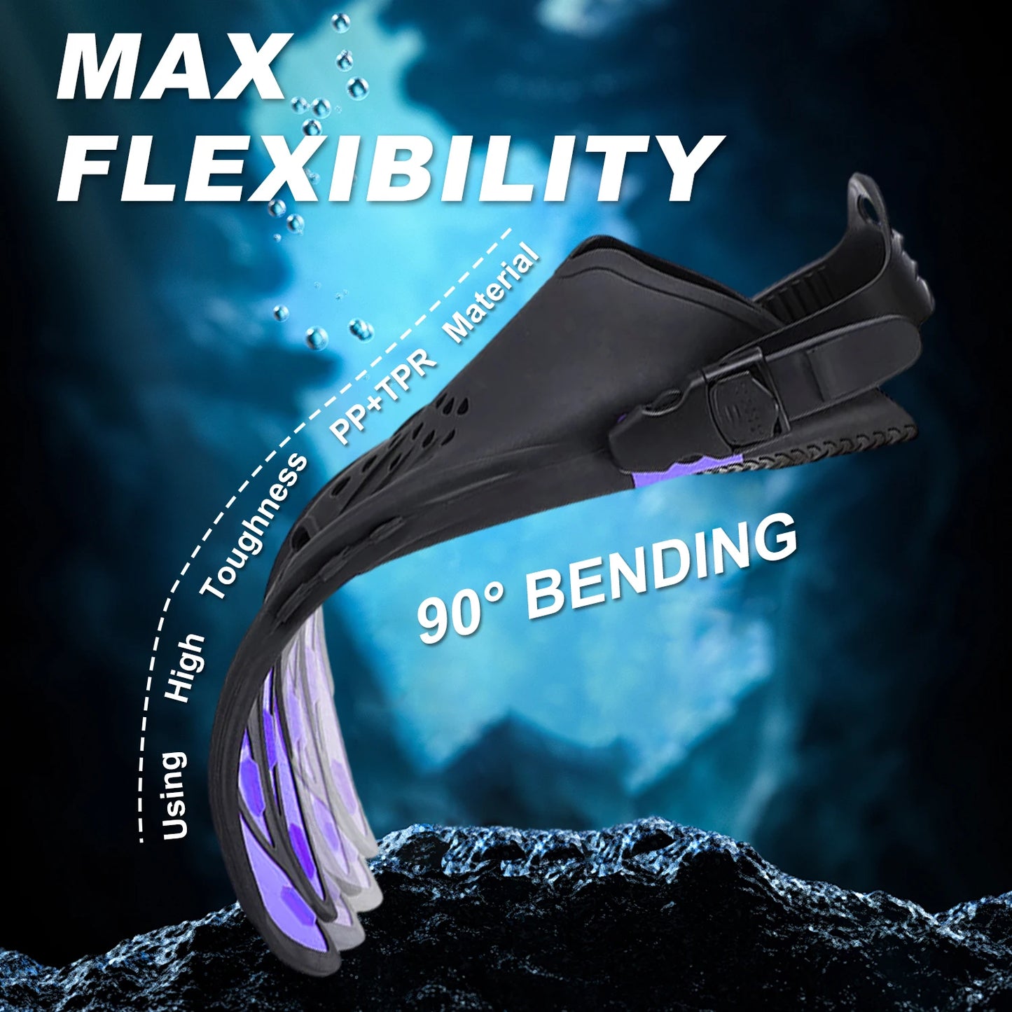 Unisex Swim Training Fins | Adjustable Short Foot Pocket Design