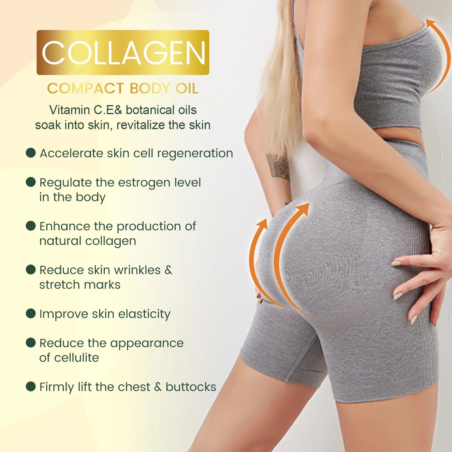 Collagen Body Oil for Skin Tightening & Firming Treatment