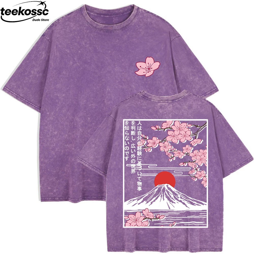Women's Cherry Blossoms Oversized T-Shirt | Summer Cotton Top