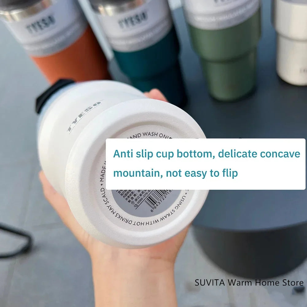 Large Capacity Stainless Steel Coffee Tumbler | Thermal Insulated Mug