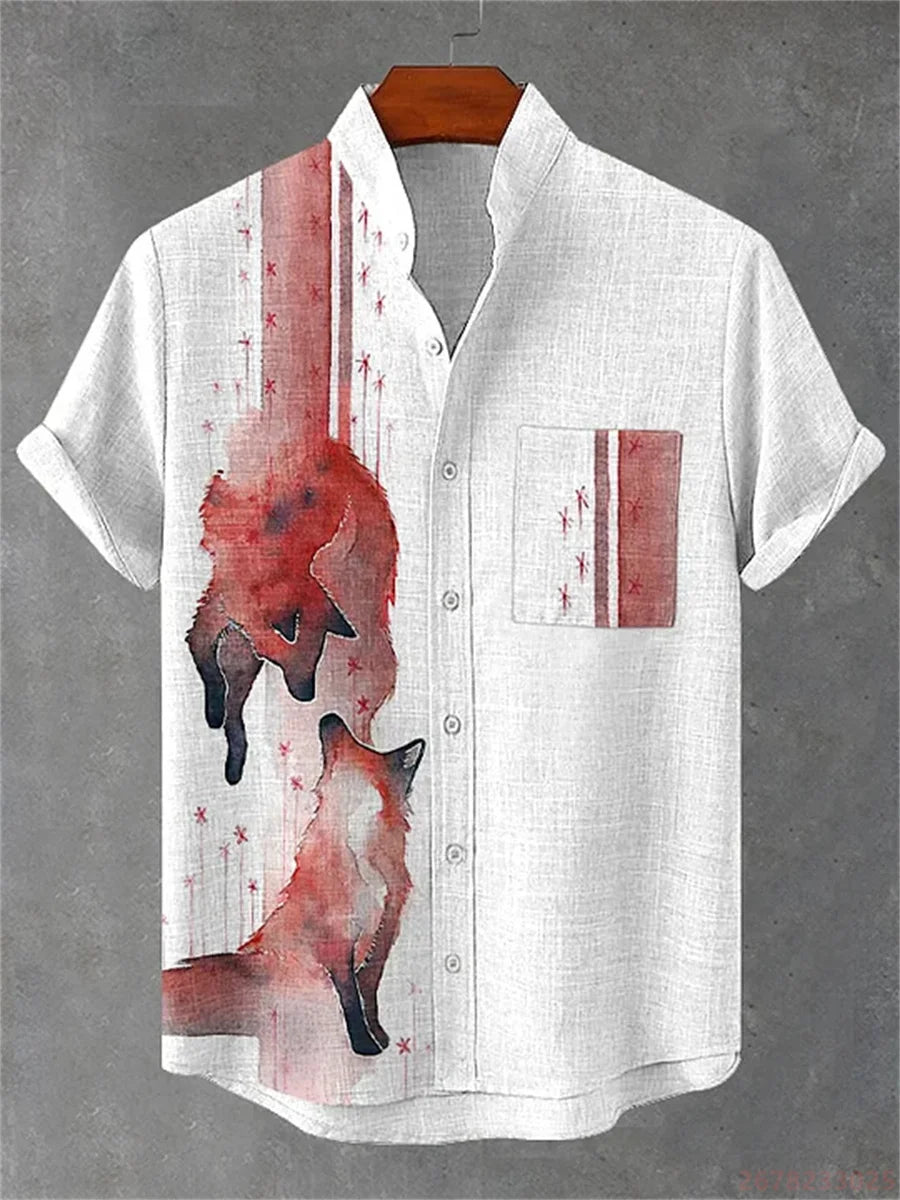 Men's Octopus Print Shirt | Loose & Breathable Hawaiian Top