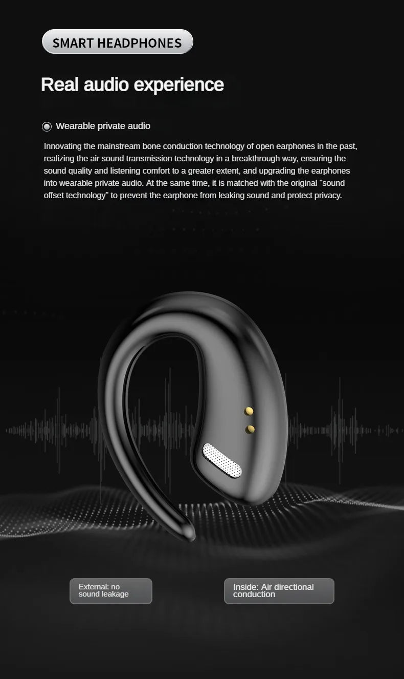 Bone Conduction Sports Bluetooth Headset | Waterproof Earbuds