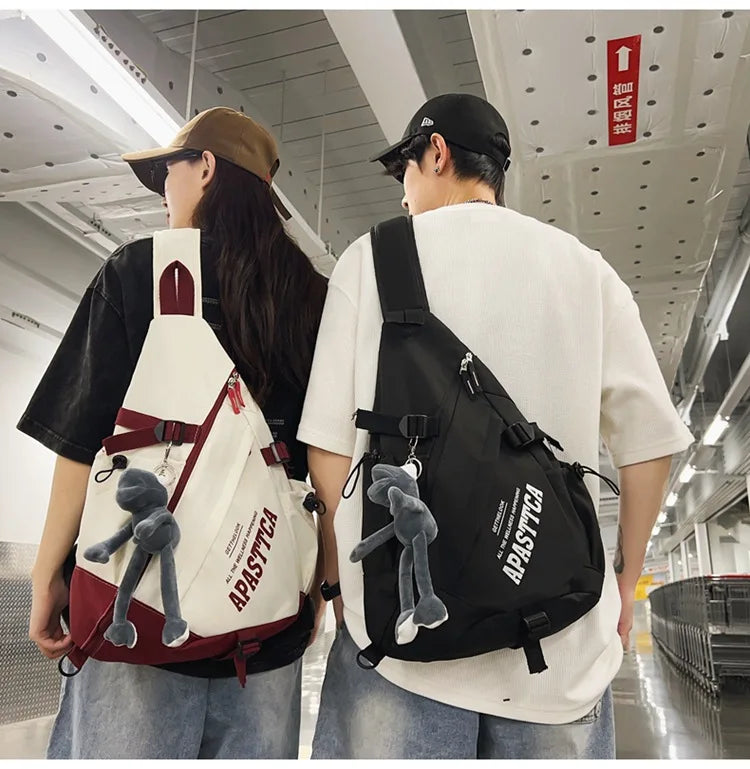 Outdoor Motorcycle Sport Travel Crossbody Bag Tactical Multifunction Waterproof Single Shoulder Backpack Unisex Casual Chest Bag