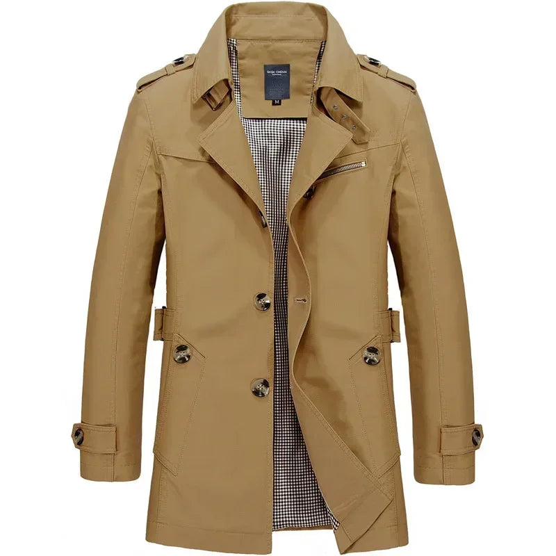 Men's Casual Windbreaker Long Jackets | Stylish Trench Coat
