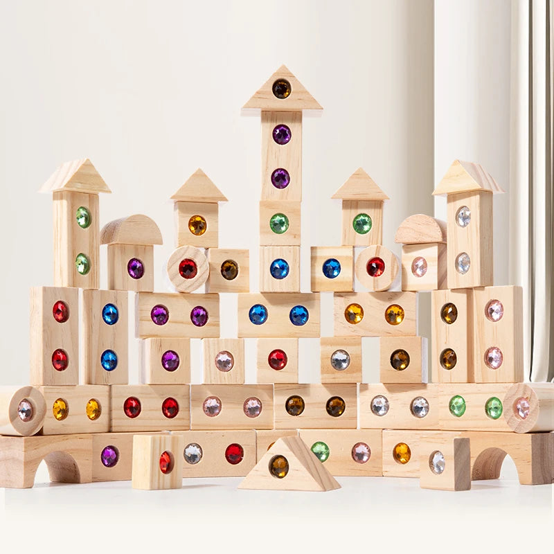 Colorful Kids Wooden Stacking Blocks | Educational Creative Toy