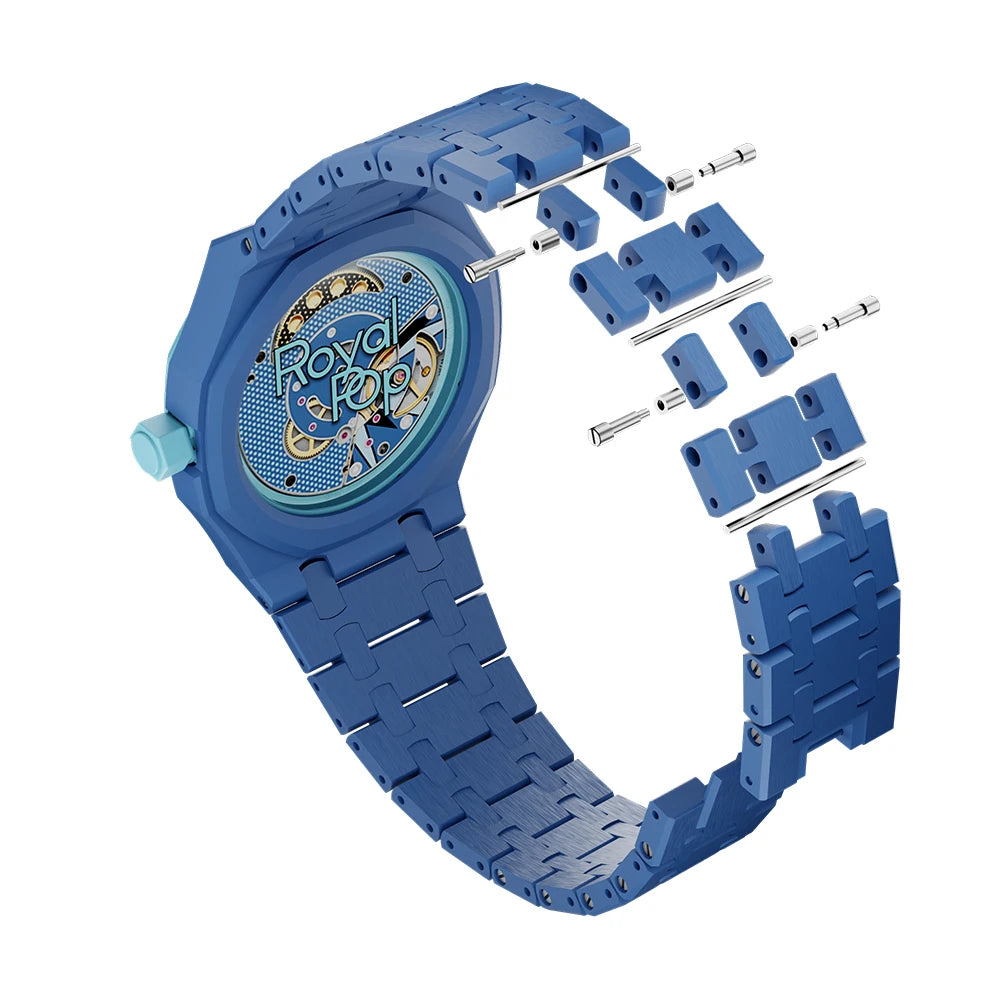 Soul Cool Ceramic Modification Kit For Swatch x AP Royal POP Biomaterials Watch Case Strap Pocket Changer To Wristwatch