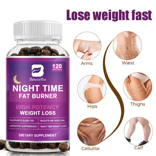 120pcs Night Time Fat Burner Capsules for Weight Management