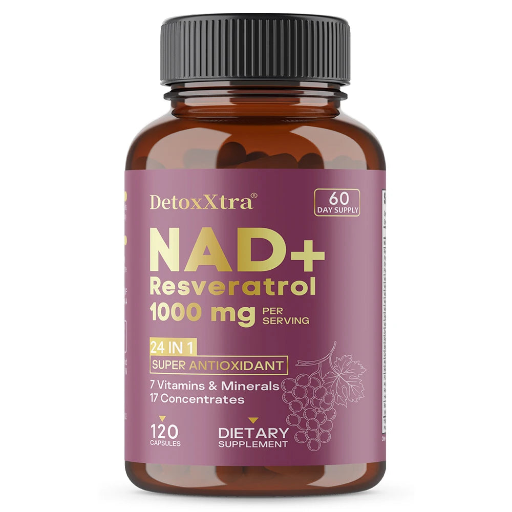 Powerful NAD+ Resveratrol Supplement | Boost Energy & Anti-Aging