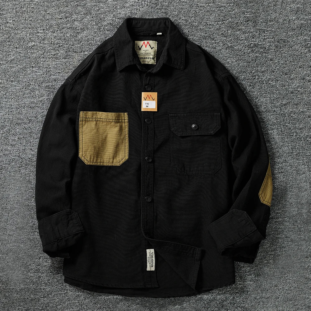 Men's Casual Woven Cotton Long Sleeve Shirt | Stylish & Comfortable