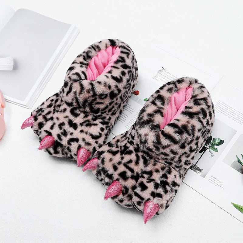 Fluffy Bigfoot Bear Paw Slippers | Cozy Unisex Indoor Slides