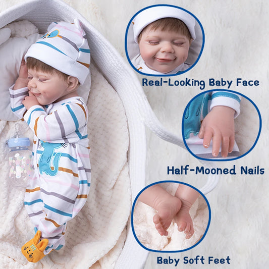 18 Inch Reborn Baby Doll | Realistic Features & Cute Outfit