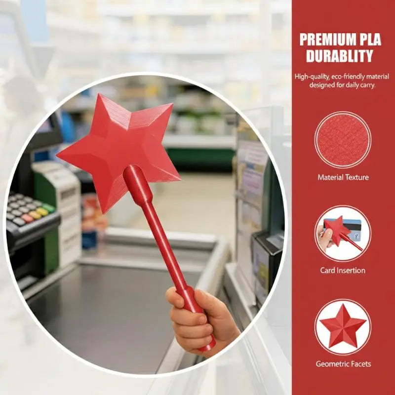 Magical 3D Printed Star Wand | Portable Tap to Pay Card Holder