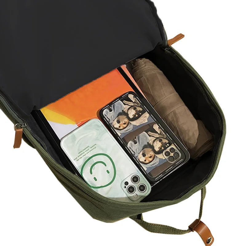 Trendy Multi-Color Corduroy Backpack | Casual Versatile School Bag