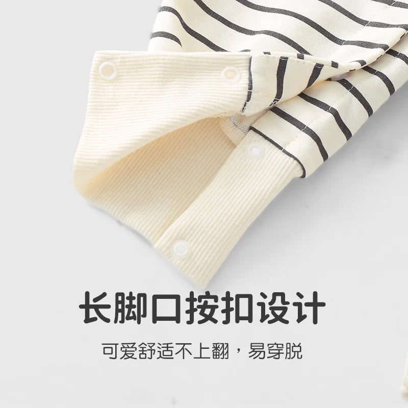 Striped Cotton Baby Romper for Newborns | Comfortable Jumpsuit