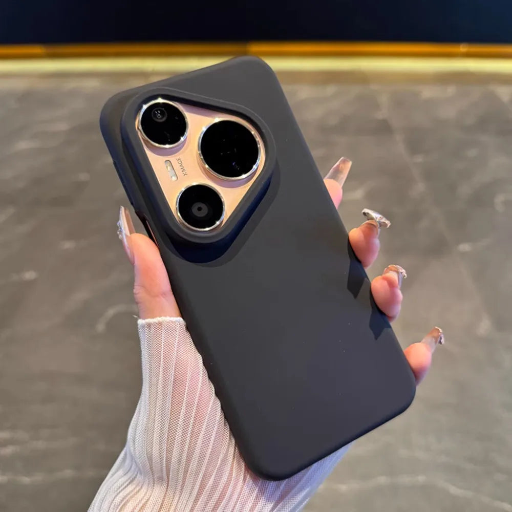 Liquid Silicone Phone Case For Huawei Pura 80 Pro Pura 70 P60 P50 P40 P30 Pro Mate 70 60 50 Luxury Soft Skin Smooth Cover Funda