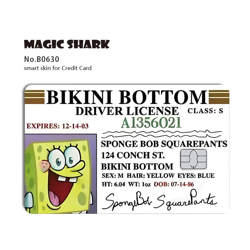 Cartoon Waterproof Skin Cover Sticker for Credit and Debit Cards