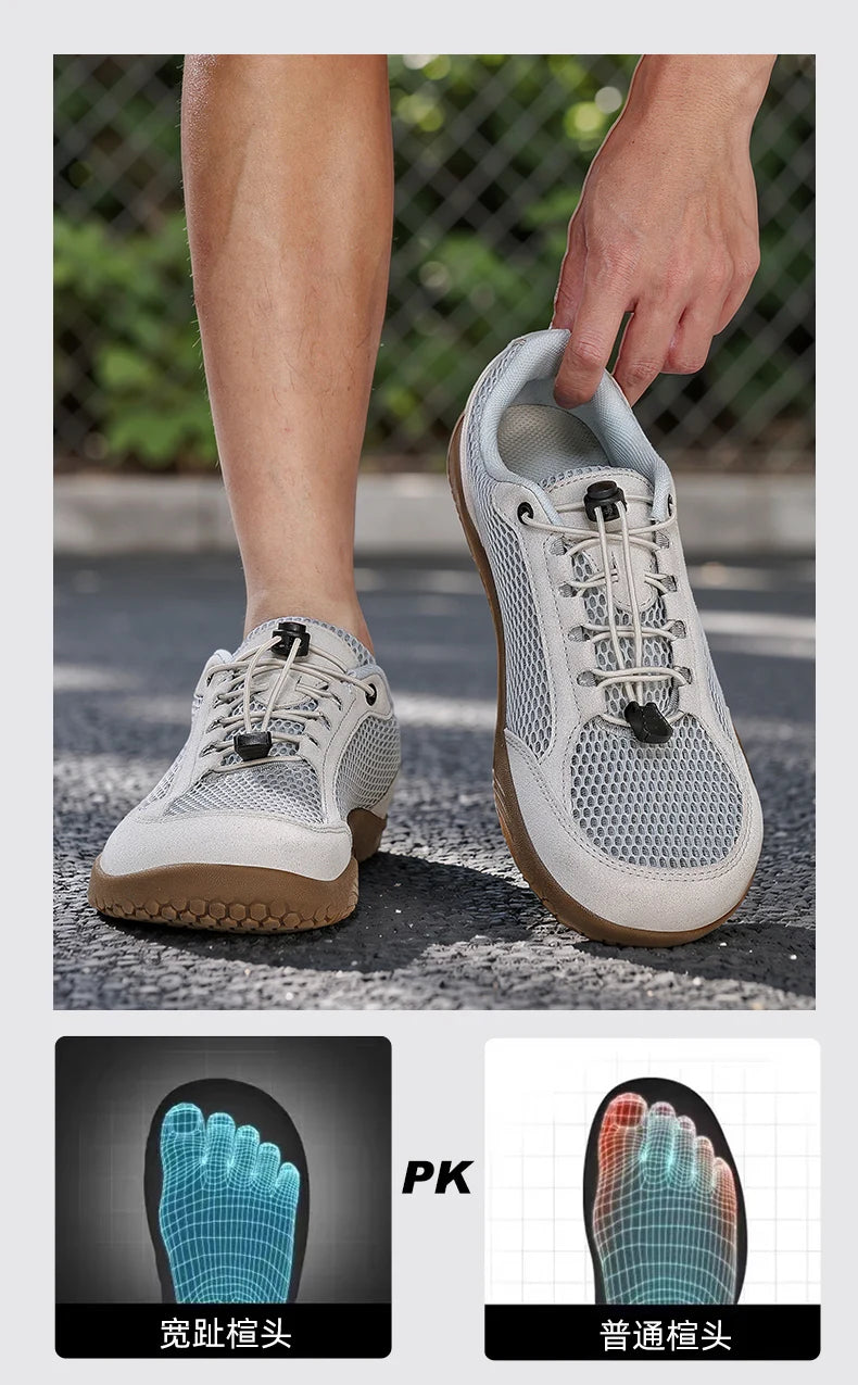 Wide Fit Casual Sports Shoes | Breathable Non-Slip Comfort