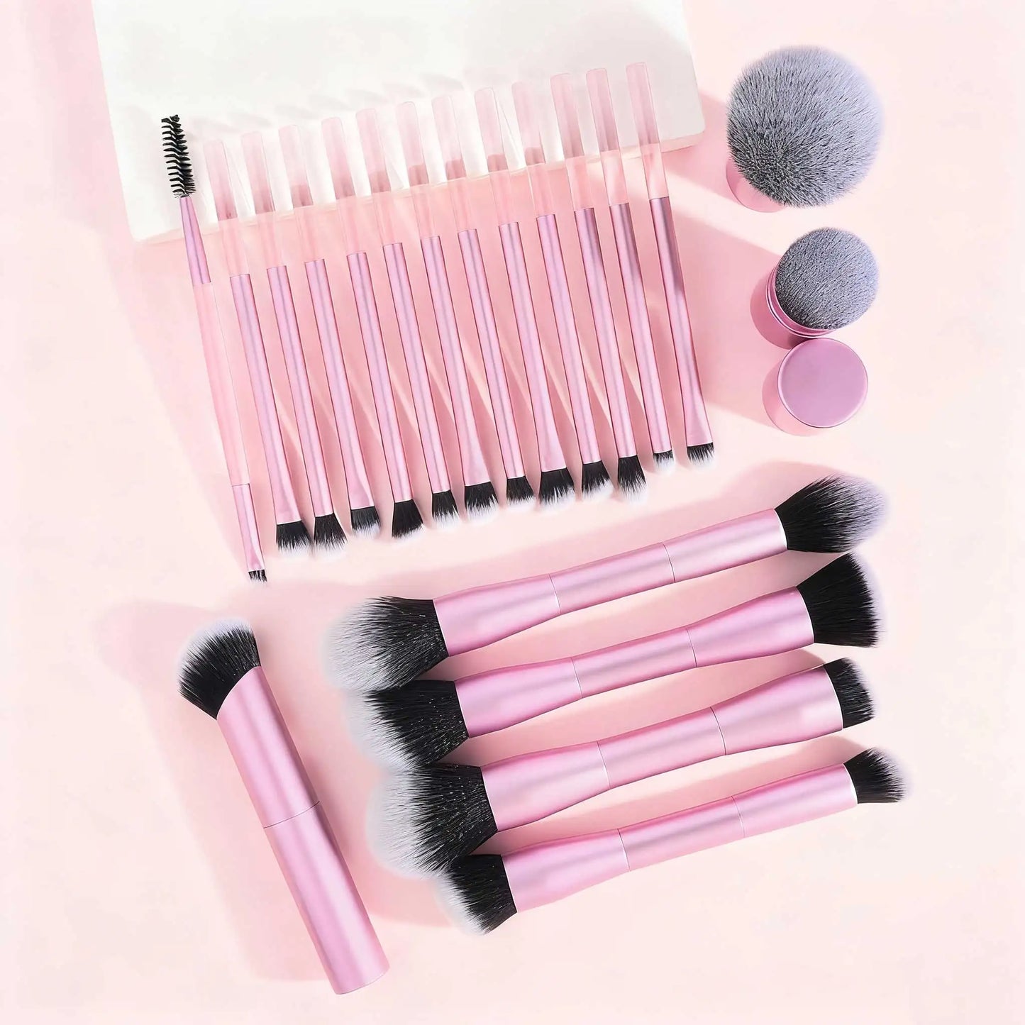 20-Piece Double Ended Makeup Brush Set for Flawless Application