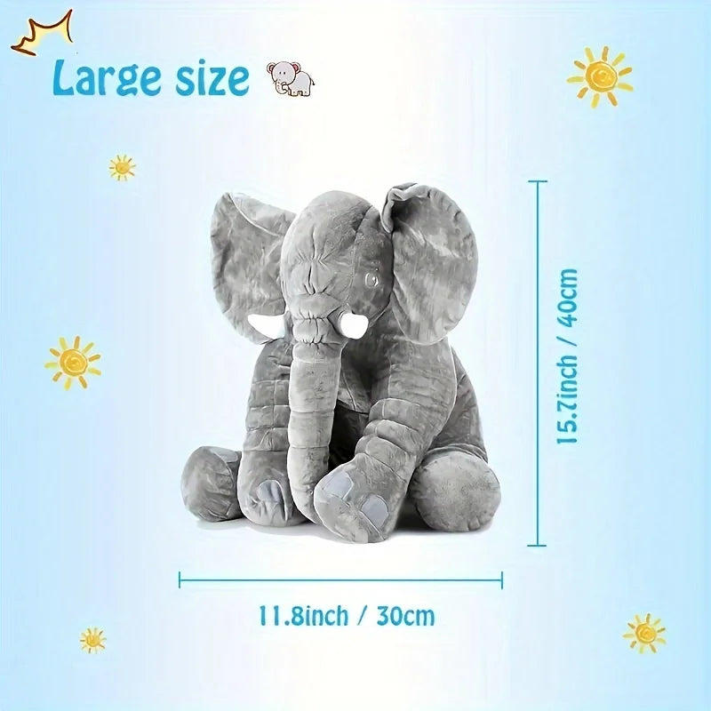 40cm Soft Elephant Plush Toy | Adorable Baby Pillow Decoration